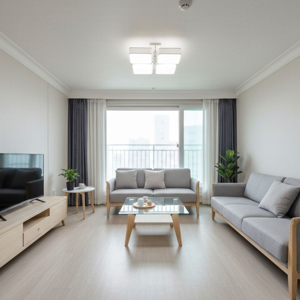 거실 청소 후 결과